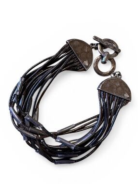 Silpada Multi-Strand Gunmetal Sterling Bracelet
